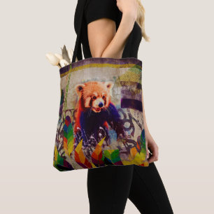 Bolso De Tela Composición del arte pop del vintage del extracto
