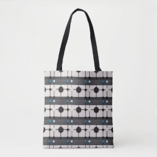 Bolso De Tela Composición geométrica abstracta con círculos