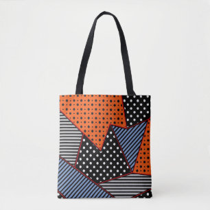 Bolso De Tela Composición geométrica abstracta: Patter azul Nara