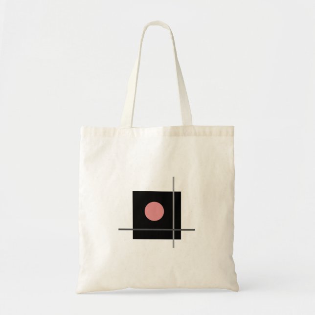 Bolso De Tela Composición gris de arte Bauhaus moderno (Frente)
