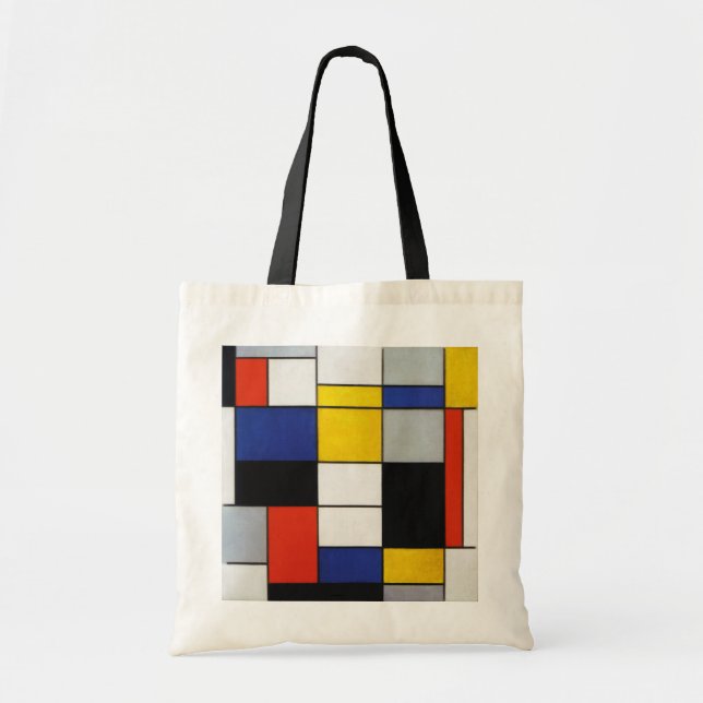 Bolso De Tela Composición, Mondrian (Frente)