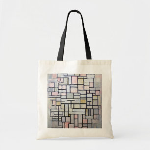 Bolso De Tela Composición rosa y gris, Mondriano