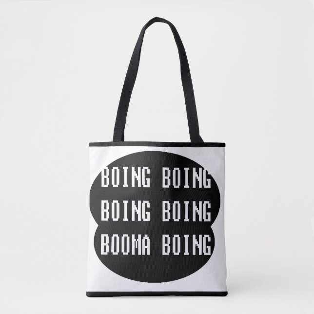 Bolso De Tela Compra de textos en blanco y negro (Anverso)