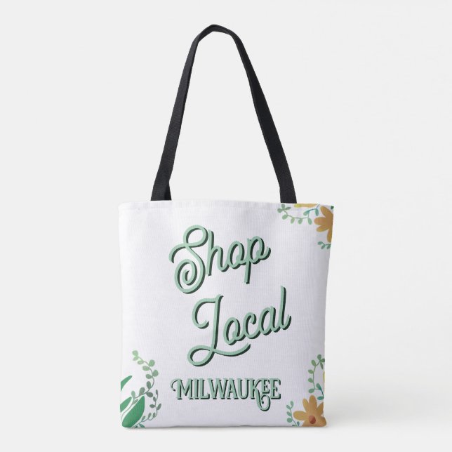 Bolso De Tela Compra local, ciudad (Reverso)