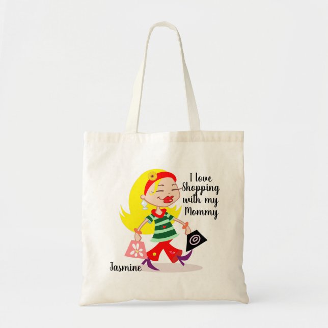Bolso De Tela Comprando con mi mamá (Frente)