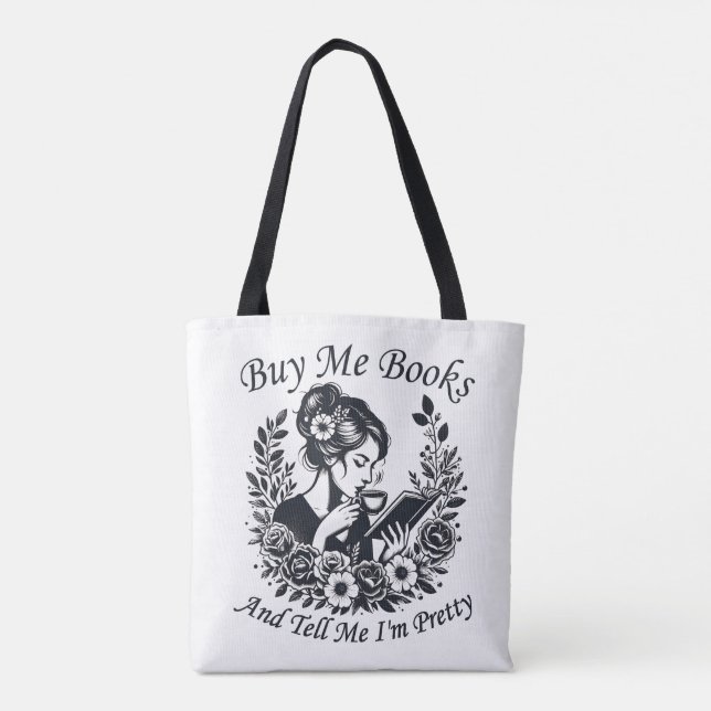 Bolso De Tela Comprarme libros y decirme que soy Bonito (Reverso)