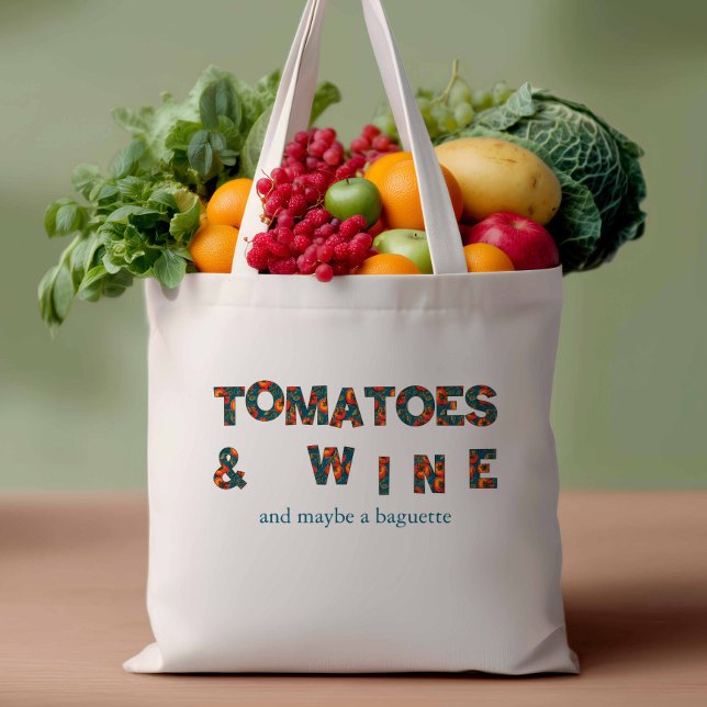 Bolso De Tela Compras de tomates y vino (Subido por el creador)
