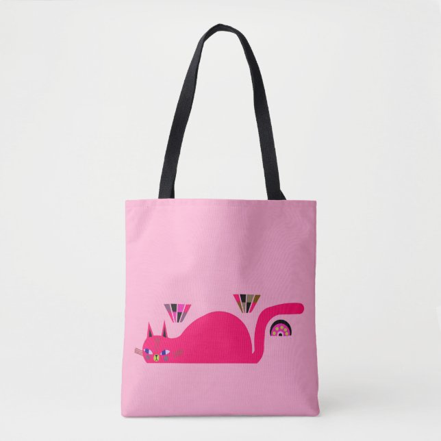 BOLSO DE TELA COMPRAS DE TOTE CAT (Anverso)