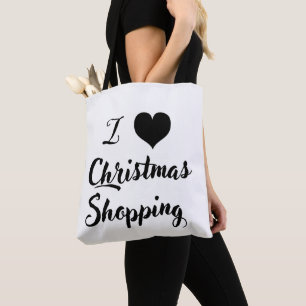 Bolso De Tela Compras en blanco y negro 🖤 Navidades