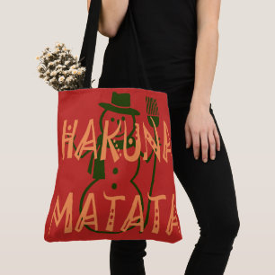 Bolso De Tela Compras para Navidades Snowman Hakuna Matata estil