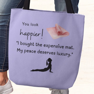 Bolso De Tela Compré la costosa alfombra de yoga