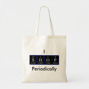 Bolso De Tela Compro periódicamente una tabla periódica de la