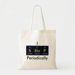 Bolso De Tela Compro periódicamente una tabla periódica de la pa