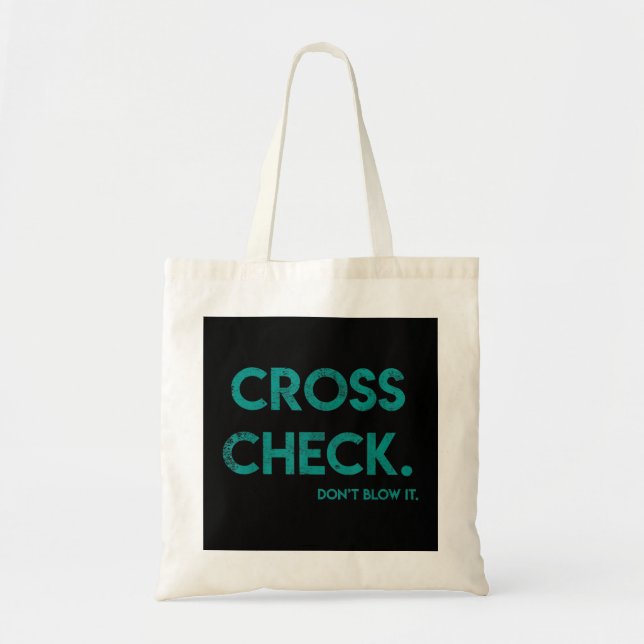 Bolso De Tela Comprobación cruzada. No soplar el divertido vuelo (Frente)