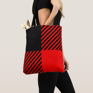 Bolso De Tela Comprobación de búfalo Decoración de lumbreras roj