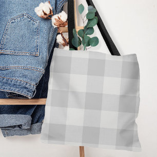 Bolso De Tela Comprobación de búfalo gris Casa de campo modern