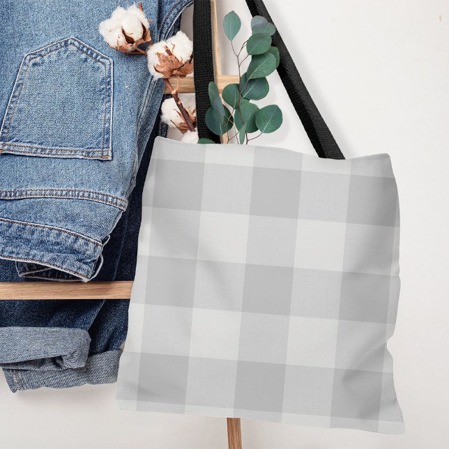 Bolso De Tela Comprobación de búfalo gris | Casa de campo modern (Subido por el creador)
