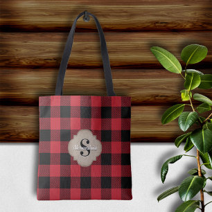 Bolso De Tela Comprobación de búfalo Moda rústica del país