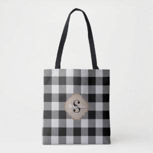 Bolso De Tela Comprobación de búfalo Moda rústica del país