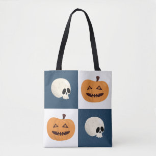 Bolso De Tela Comprobaciones de calaveras y calabazas