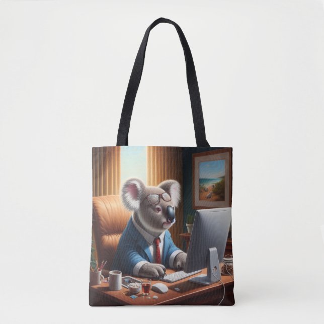 Bolso De Tela Computadora Koala (Anverso)
