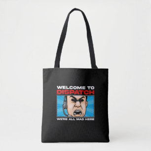 Bolso De Tela Comunicación de emergencia de Funny Dispatcher 91
