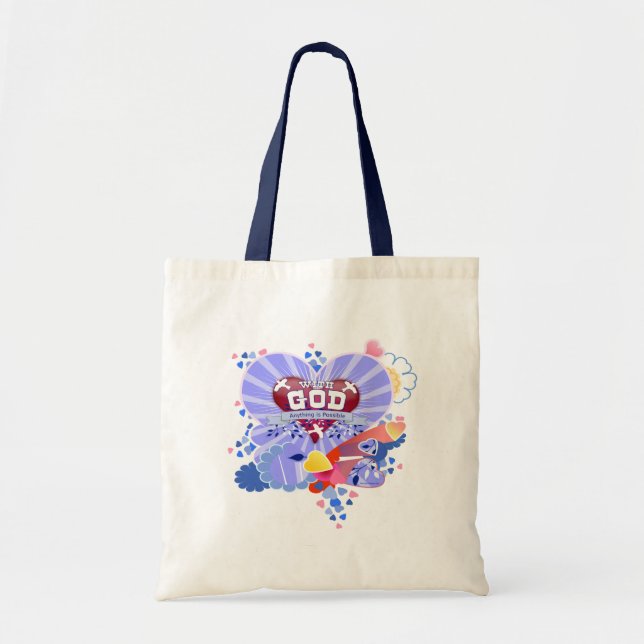Bolso De Tela Con el corazón de Dios (Frente)