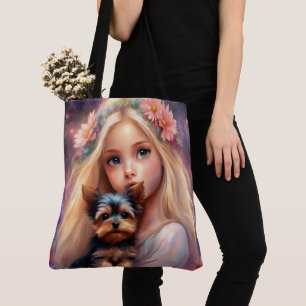 Bolso de tela con estampado integral (grande)