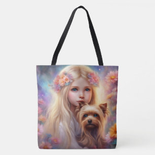 Bolso de tela con estampado integral (grande)