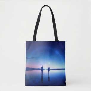Bolso de tela con estampado integral (mediano)