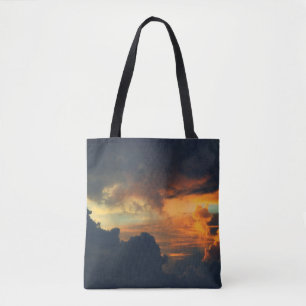 Bolso de tela con estampado integral (mediano)