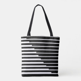 Bolso De Tela con líneas negras y color personalizable