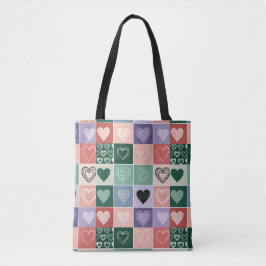 Bolso De Tela Con Tote de amor