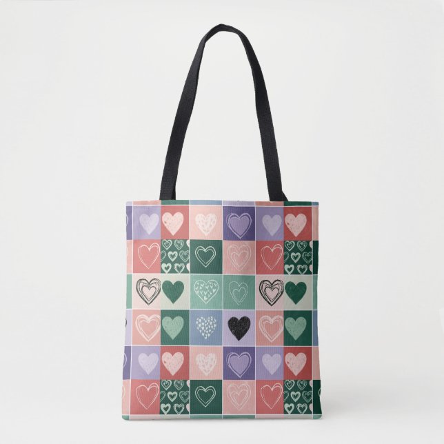 Bolso De Tela Con Tote de amor (Anverso)