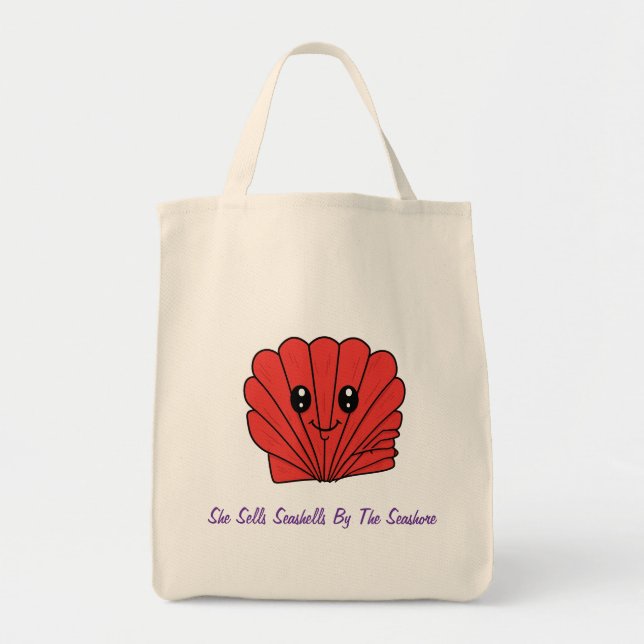 Bolso De Tela Concha de mar (Frente)