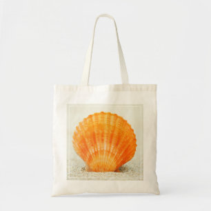 Bolso De Tela Concha de peregrino Shell anaranjada que se coloca