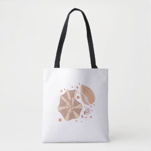 Bolso De Tela concha personalizado con ornamento de doodle