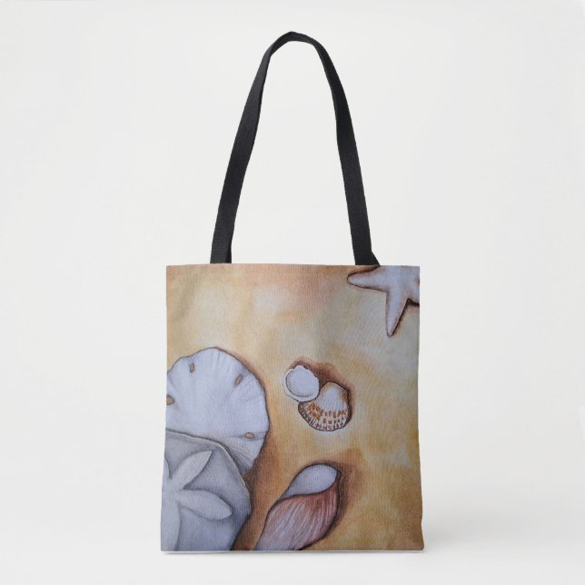 Bolso De Tela Conchas de arena  (Anverso)