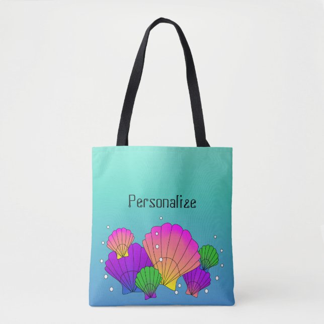Bolso De Tela Conchas de Caribe con Burbujas (Anverso)