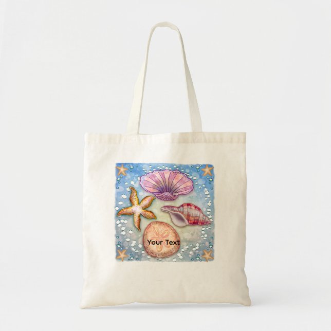 Bolso De Tela Conchas marinas (Frente)