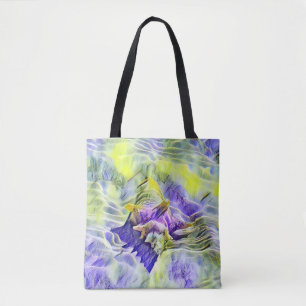 Bolso De Tela Conchas marinas de color púrpura azul marino