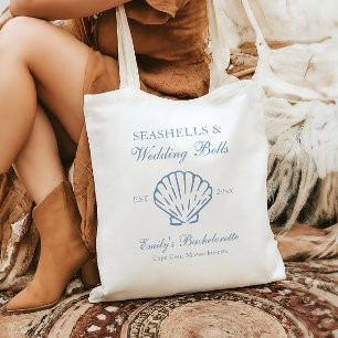 Bolso De Tela Conchas marinas y campanas de boda Despedida de so