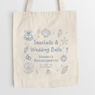 Bolso De Tela Conchas marinas y campanas de boda Despedida de so