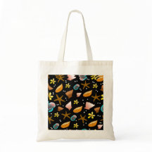 conchas y diseño de playa Tote Bag