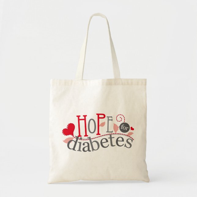 Bolso De Tela Conciencia de la diabetes (Frente)
