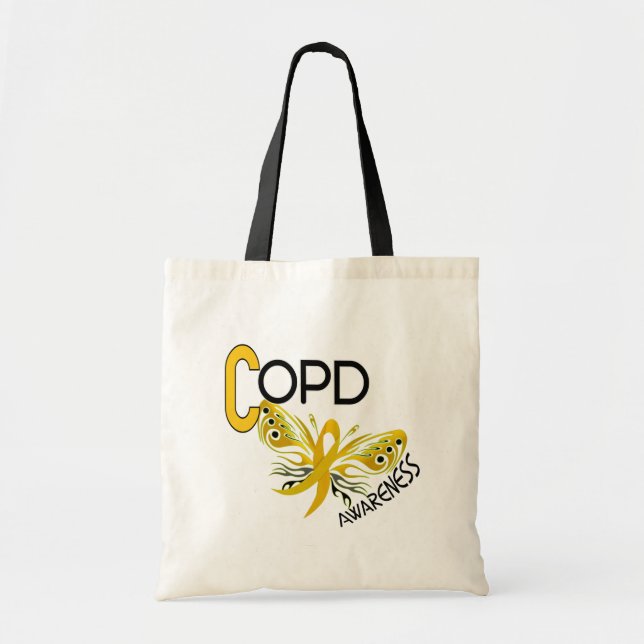 Bolso De Tela Conciencia de la mariposa 3,1 de COPD (Frente)