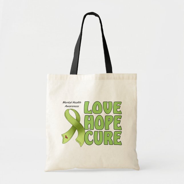 Bolso De Tela Conciencia de la salud mental (Frente)