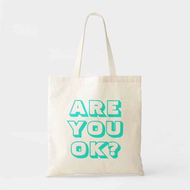 Bolso De Tela conciencia de prevención del suicidio T-Shirt (Frente)