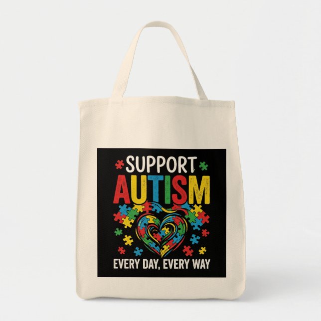 Bolso De Tela Conciencia del autismo (Frente)
