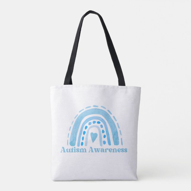 Bolso De Tela Conciencia del autismo, Tote de hombros (Reverso)